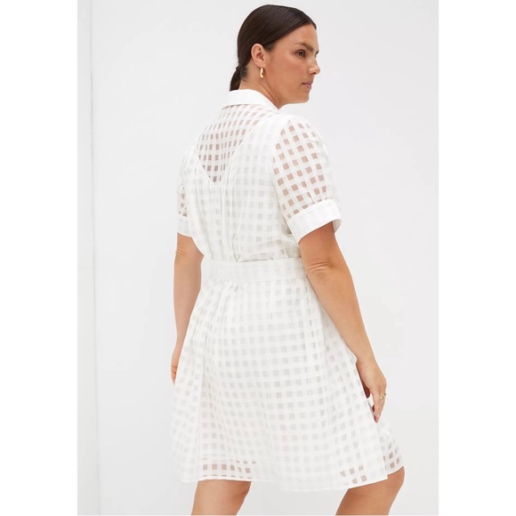 Anthropologie Windowpane Mini Dress - NWT - XL and 1X - Picture 7 of 15